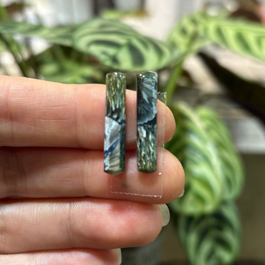 Bridewell Stone Cabochon Pair— Personally Created and Cut by Artist Ray Bridewell
