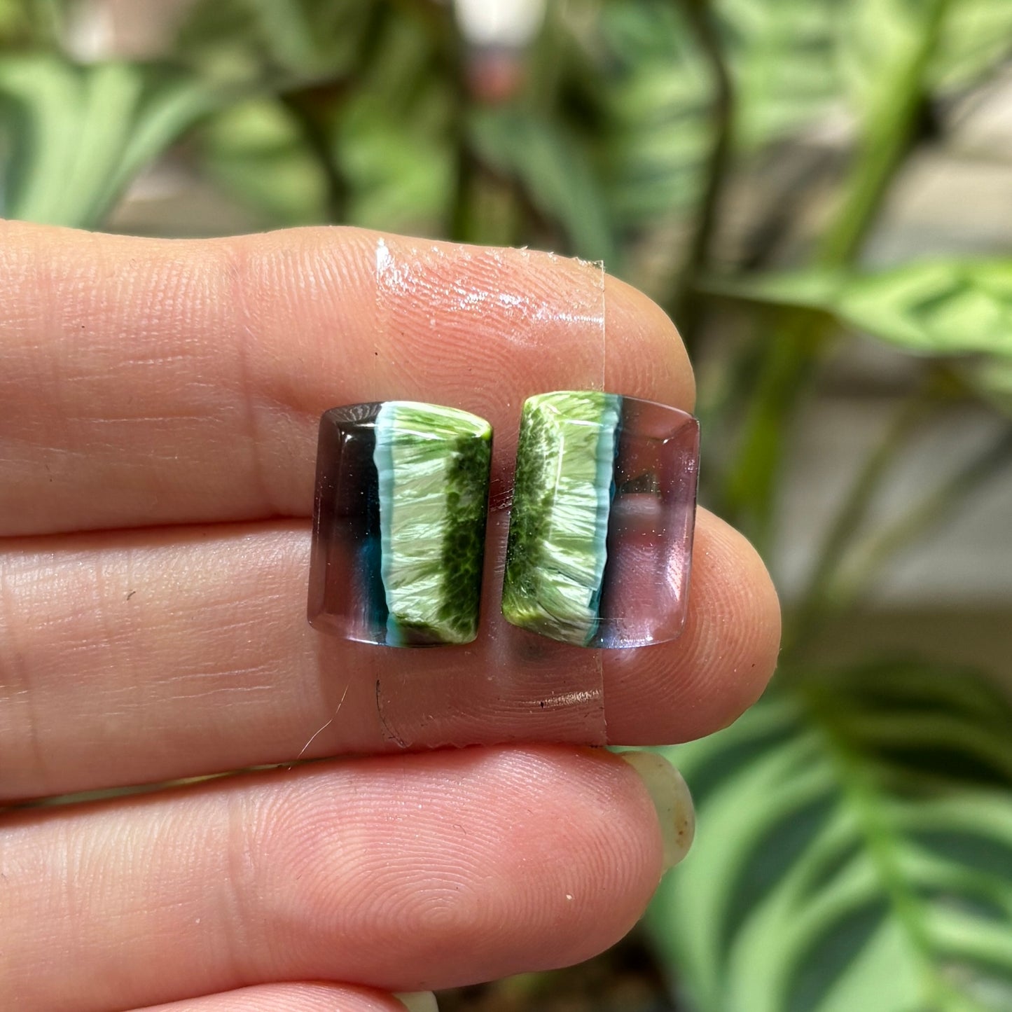 Bridewell Stone Cabochon Pair— Personally Created and Cut by Artist Ray Bridewell
