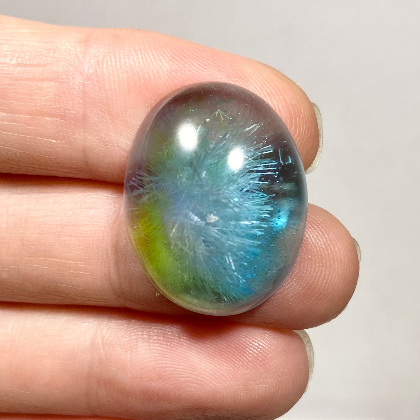 Rainbow Bridewell Stone Cabochon, Created and Cut by the Artist