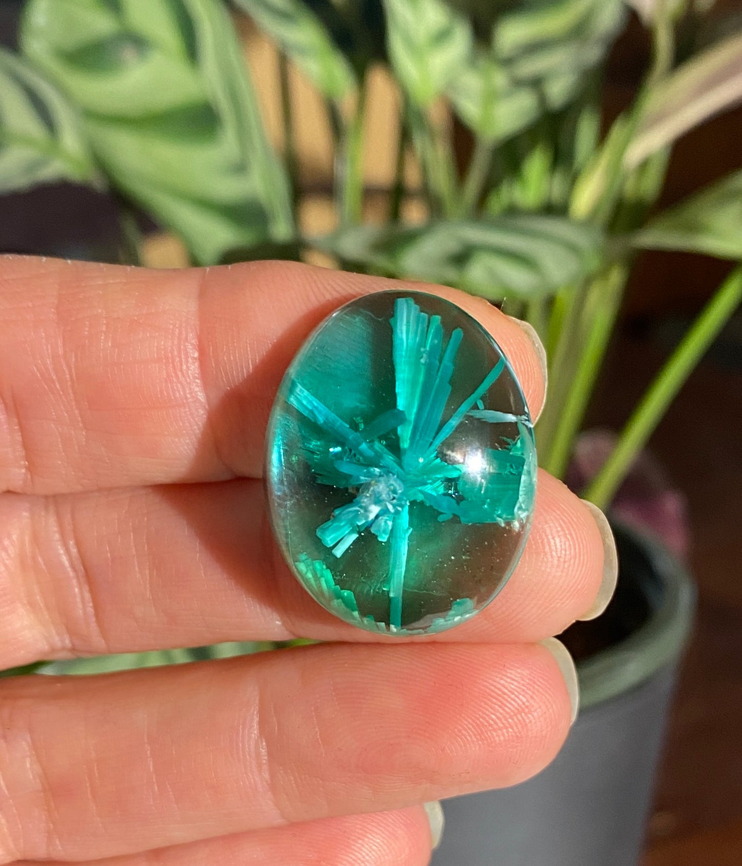 Artisan Created and Cut Bridewell Stone Emerald Green Cabochon