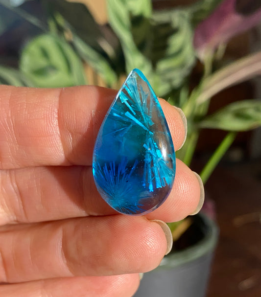 Artisan Created and Cut Bridewell Stone Bluegreen Cabochon